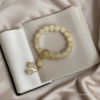 Natural Bodhi root bracelet, cute cat paw design bracelet, women's Xiaohongshu live streaming supply, cultural and artistic bracelet and jewelry Specification image